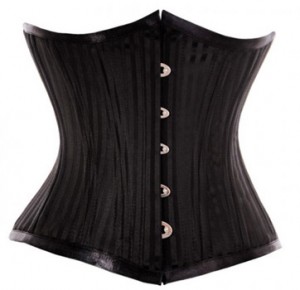 the corset diet black buttoned corset